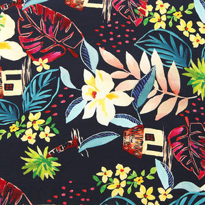 Recién llegado, diseño italiano, <span class=keywords><strong>noble</strong></span> y elegante, tela de satén de seda 100%, Tela con estampado Floral para vestido - Product Image 1