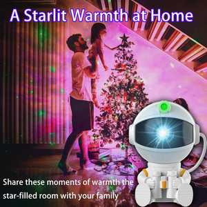 Proyector LED de Galaxia Astronauta, Moderna Lámpara Nocturna Verde con Estrellas para <span class=keywords><strong>Dormitorio</strong></span> Infantil, Lámpara de <span class=keywords><strong>Techo</strong></span> USB Colorida con Control Remoto - Product Image 2