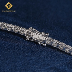 Lab Grown Diamond Tennis <b>Bracelet</b> 3mm White Gold Rhodium Plated Round Brilliant Cut IGI Certified Luxury Wedding Gift Unisex - Product Image 4
