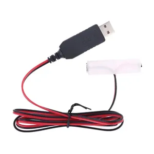 LR6 AA बैटरी एलिमिनेटर USB पावर सप्लाई केबल 1-4pcs 1.5V AA बैटरी बदलें