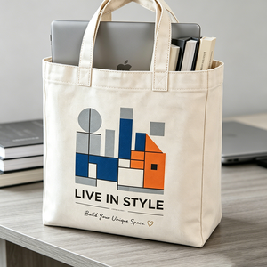 Bolsas de Lona Resistentes de 16 oz del Fabricante, Bolsas de Mano de Algodón Sostenibles <span class=keywords><strong>para</strong></span> Uso en Oficina y Negocios, <span class=keywords><strong>para</strong></span> Guardar Documentos de Computadora - Product Image 2