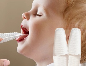 Gasa de Limpieza Bucal con Cepillo de Dedo, Dedales de Gasa Suave para el Cuidado de la Lengua y las Encías - Product Image 3