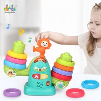 Anneau d'équilibre arc-en-ciel en plastique écologique Konig Kids avec lumières et musique, jouets éducatifs précoces pour bébés de 18 mois et plus