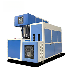 เครื่องเป่าขวดพลาสติก PET กึ่งอัตโนมัติ พร้อมระบบควบคุม PLC ของมิตซูบิชิ และชิ้นส่วน AirTac ความจุ 5 แกลลอน - Product Image 1