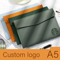 Gran oferta, archivo de logotipo personalizado, carpetas de tamaño A4, bolsa de almacenamiento de documentos de cuero pu personalizada, carpeta de cartera, bolsa de documentos de negocios