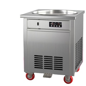 Machine à crème glacée frite et à yaourt aux fruits, professionnelle, à pot unique, à pression unique, pour coupes épaisses et coupes rondes, pour stands - Product Image 1