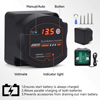 Nouveau kit isolateur de batterie double intelligent HaoRui 12-24V 140A étanche, sensible à la tension numérique, interrupteur isolateur VSR 4P pour voiture, camping-car, bateau