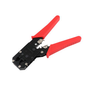 เครื่องมือเข้าหัวสายแบบ DIY 6P 8P  วัสดุเหล็กเคลือบสีดำ ด้ามจับพลาสติกนุ่ม สำหรับสายเคเบิลเครือข่าย Cat5 Cat6 Cat7 - Product Image 3