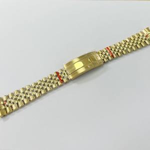 Correa de Reloj de Acero Inoxidable Sólido de 20 mm de Ancho con Hebilla de Ajuste Fino y Cierre Deslizante de Cinco Eslabones - Product Image 2