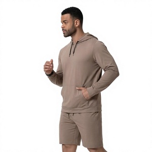 Conjunto Deportivo Informal para Hombre, con Capucha, Color Sólido, 100% Algodón, con Cordón Ajustable, Logotipo Frontal, Manga Larga, para Invierno - Product Image 3