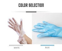 Gants Tpe bon marché pour la cuisine, sans colorant pour cheveux, lavage de la vaisselle bleu, nettoyage de la maison