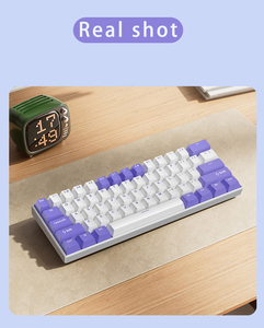 Clavier mécanique Keywin ZK61 60% RGB Trimode 3000mAh Rechargeable Clavier de jeu sans fil 2,4 GHz à touches entièrement remplaçables - Product Image 2