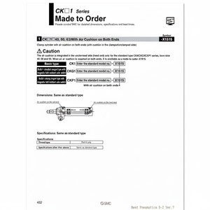 Cilindro de abrazadera SMC Pneumatics - Product Image 1