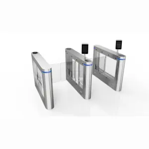 Security Gate Biometric Access Control glass fingerprint and barcode turnstile