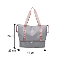 Qetesh sac de sport extensible logo personnalisé grande capacité sac de voyage à compartiments multiples avec poche humide
