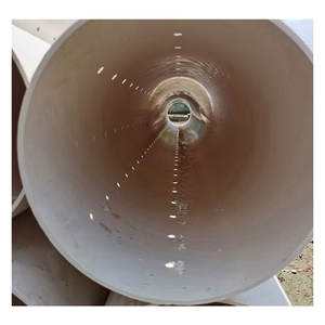 Tuyau de drainage perforé en PVC de 100 mm avec extrémité cloche, filetage de 4 pouces et 2 pouces, durable, avec joint en caoutchouc et chaussettes incluses - Product Image 1