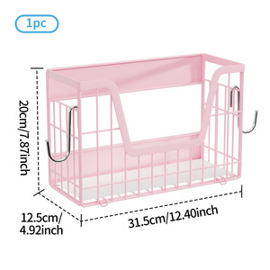 Estante Magnético Moderno de Hierro para Refrigerador, Cesta de Almacenamiento de Especias de Una Sola Capa No Plegable con Película Adhesiva, Estante de Cocina - Product Image 4