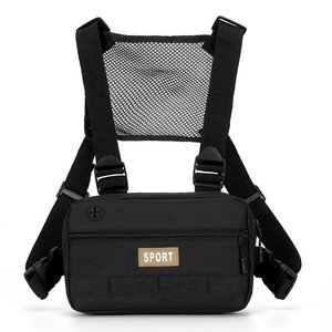 Wholesale Lightweight Multifunction Outdoor Camouflage <strong>Tactical</strong> <strong>Vest</strong> WTB043 Men's Sport Chest Bag Made of Oxford Material - Product Image 3