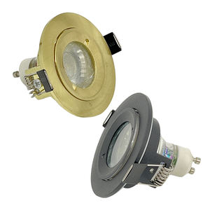 Lampe à LED ronde personnalisable gris-or étanche Downlight à LED dorée Base <span class=keywords><strong>GU10</strong></span> Plafonnier encastré IP44 pour salle de bain - Product Image 1