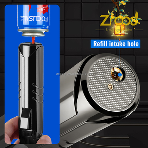 Encendedor de cocina de llama ajustable, soplete de cocina de butano recargable para Creme Brulee, bloqueo de seguridad para uso de cigarrillos - Product Image 5