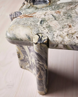 Table basse moderne en pierre naturelle Calacatta Viola Purple Marble avec finition polie