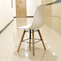 Chaises Salle à Manger Cuisine Bureau nordique Scandinaves moderne Rétro Rembourrée Pieds en Bois de Hêtre Massif Blanc