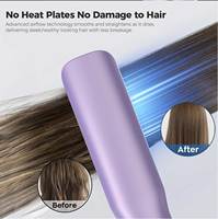 Lisseur de cheveux à air chaud violet à chauffage rapide JAYSUNNY, ions négatifs, sèche-cheveux, flux d'air, lisseur de cheveux, fer à lisser