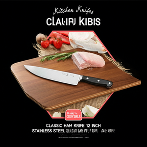 Coltello classico per prosciutto da 12 pollici in acciaio inossidabile per tagliare salumi e carne - Product Image 3