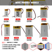 Baterías recargables de iones de litio, 501520 501525 501530 501540 125mAh 190mAh 200mAh 300mAh 3,7 mAh Lipo V