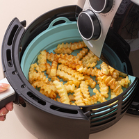 Panier en silicone pour friteuse à air, plateau de cuisson réutilisable, moule en silicone pour pizza, panier à poulet frit, accessoires pour friteuse à air