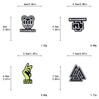 Insigne de broderie en lot mixte personnalisé du fabricant, casquette de camionneur, patchs Rock On Sign, fer à repasser, collants pour vêtements Rock