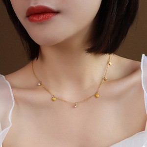 Ins collana con ciondolo a <span class=keywords><strong>cuore</strong></span> in cristallo da 6mm in acciaio inossidabile con placcatura IP minimalista - Product Image 6
