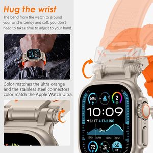 สายนาฬิกายางซิลิโคนสำหรับ <span class=keywords><strong>Apple</strong></span> <span class=keywords><strong>Watch</strong></span> ultra 2/49มม. สำหรับผู้ชาย10/46มม. 9/8/7 45มม. <span class=keywords><strong>SE2</strong></span>/SE 6/5/4 44มม. ดีไซน์ใหม่ - Product Image 5