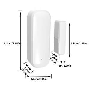Tuya thông minh ZigBee không dây nhựa liên hệ với Detector Home khách sạn an ninh Pin điều khiển bằng giọng nói cửa sổ mở cảm biến báo động - Product Image 5