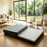 Matelas pliant moderne en mousse à mémoire de forme, épaisseur 8 cm, avec housse amovible, pour camping-car, camping et voyage