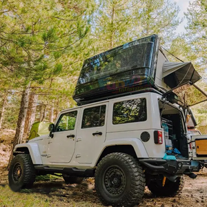 ABS เต็นท์บนหลังคาแบบแข็ง3-4คนเต็นท์หลังคา ABS ติดตั้งได้อย่างรวดเร็วเต็นท์หลังคาแบบเปิดด้านข้างของหลังคาสำหรับตั้งแคมป์4x4 - Product Image 6