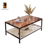 Table basse, meuble de salon, canapé, Table à thé moderne en verre trempé, meuble TV avec Table centrale