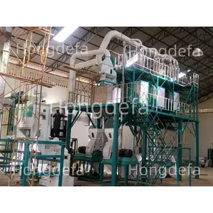 Complete running line 50t/24h maize corn flour milling machine for installation