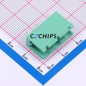 MX2EDGV-7.62-03P-GN01-Cu-A Plug-in Terminal Block Through hole,P=7.62mm Connector Board-to-Board / Socket Open 1x3P 7.62mm Green - Product Image 1