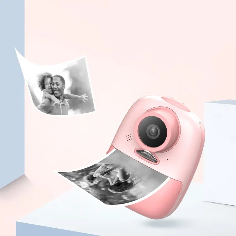 Baskı çocuk dijital kamera 2 inç yüksek çözünürlüklü ekran anlık fotoğraf makinesi baskı çocuk baskı kamera