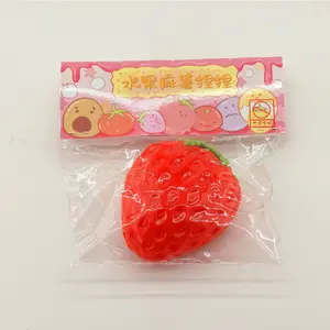 Neue Eierblumen Kuchen Frucht Erdbeere Trinkwein Form langsamer Bounce Kunststoff Entlüftungs-Spielzeug lustig Stress-Lifterung drücken-Spielzeug