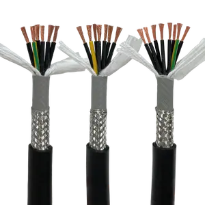 Frequency converter Shielded Cable Towline Wire 2-8 Core 20 18 17 13 AWG High Flexible Drag Chain Cable