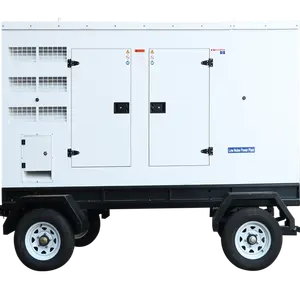 Obral mesin Diesel elektrik 360KW 450KVA dapat dipindah, Generator Trailer kedap suara