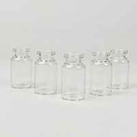 Flacon pharmaceutique transparent tubulaire en borosilicate de haute qualité 25mm D x 45mm H 10ml flacons en verre