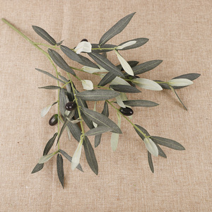 Branches d'olivier artificielles avec fruits, 30cm-100cm, en plastique et tissu, pour décoration intérieure, arrangement floral, matériel de photographie - Product Image 2
