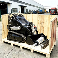 Pengiriman Gratis Harga Grosir Skid Steer Loader Mesin Diesel EPA Skid Steer Loader Kecil Mini Skid Steer Loader
