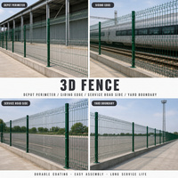 Clôture 3D en treillis soudé en acier revêtu, durable, facile à assembler, résistante aux intempéries, pour périmètre de dépôt de train à grande vitesse