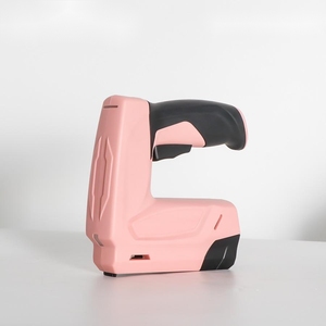 Nouvelle cloueuse industrielle portative rose à batterie 220V, moteur sans balais lithium-ion, pour le travail du bois, le bricolage et le métal LEIYI - Product Image 1