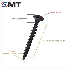 Vite in acciaio <span class=keywords><strong>per</strong></span> cartongesso ad alta resistenza a vite <span class=keywords><strong>per</strong></span> <span class=keywords><strong>legno</strong></span> svasato con <span class=keywords><strong>testa</strong></span> piatta produttore autofilettante - Product Image 1