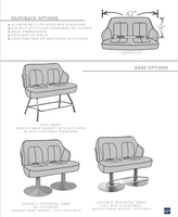 Chaise de casino double deux places en cuir noir, banquette pour machine à sous